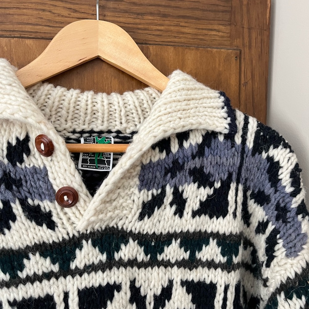 Patterned Wool Pullover Sweater - Picture 2 of 3